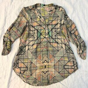 Lush Geometric Blouse